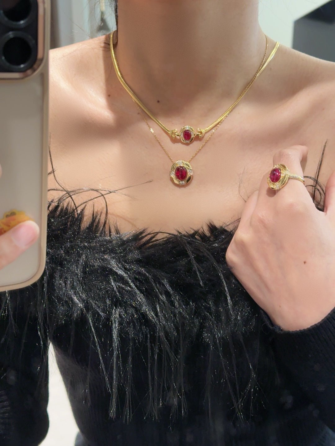 Vintage Ruby Cabochon Ring - floysun
