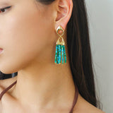 Vintage Swing Geometric Tassel Earrings - floysun