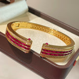 Vintage T - Bar Ruby Cuff Bracelet - floysun
