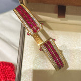 Vintage T - Bar Ruby Cuff Bracelet - floysun