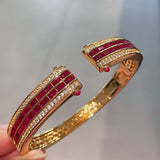 Vintage T - Bar Ruby Cuff Bracelet - floysun