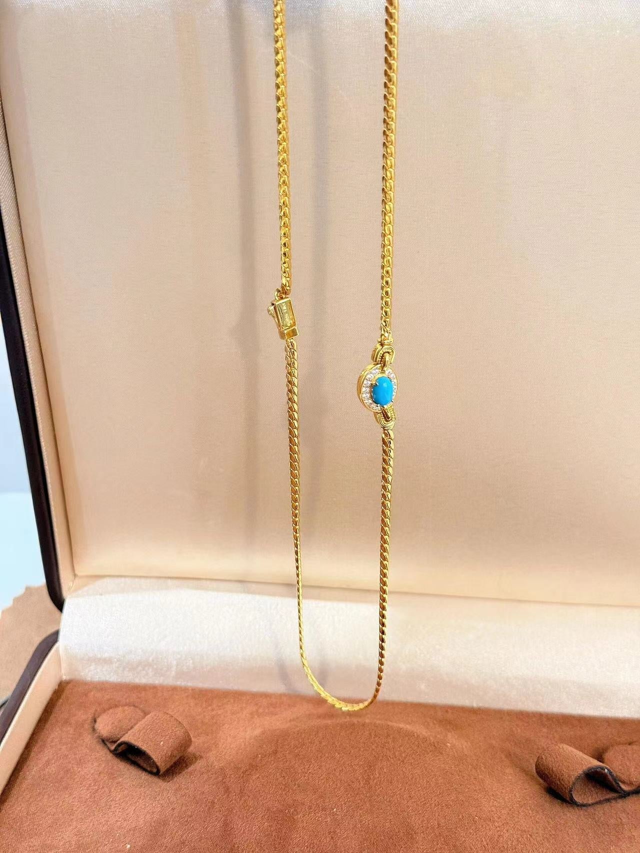 Vintage Turquoise Filigree Choker Necklace - floysun