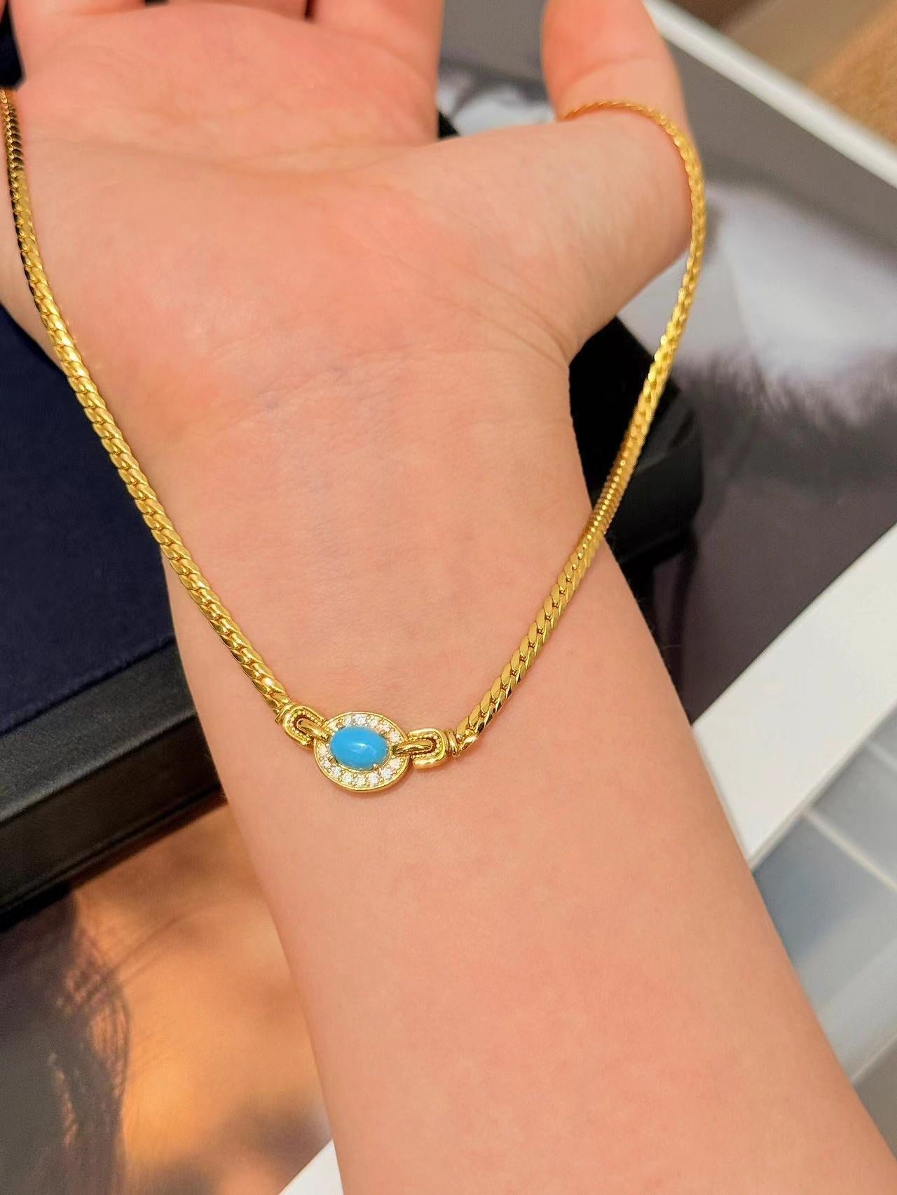 Vintage Turquoise Filigree Choker Necklace - floysun