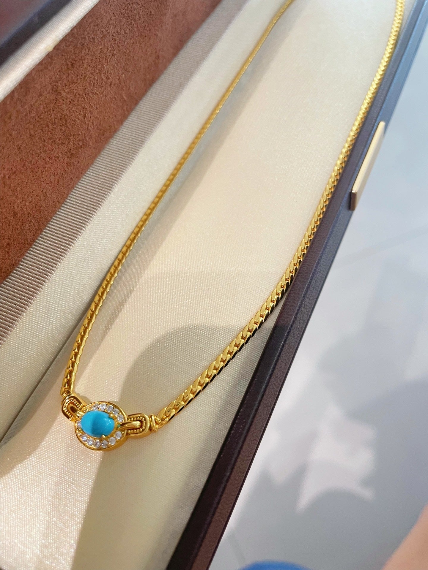 Vintage Turquoise Filigree Choker Necklace - floysun