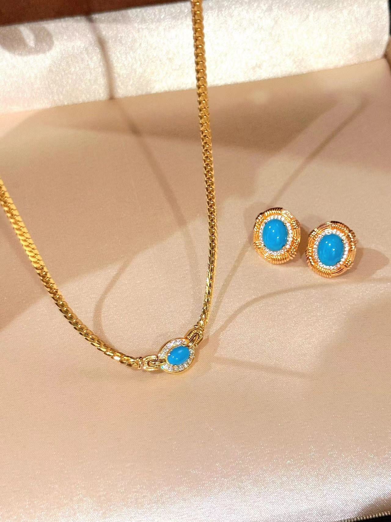 Vintage Turquoise Filigree Choker Necklace - floysun