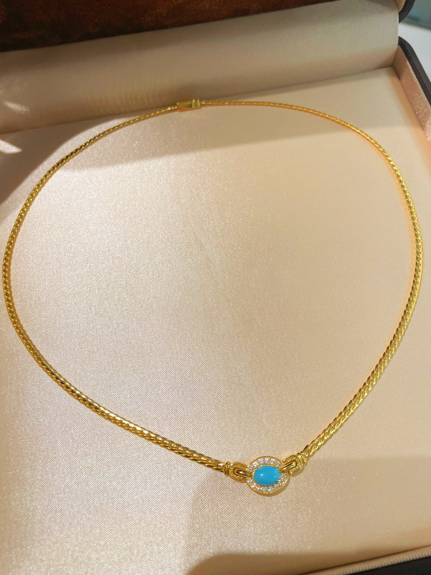 Vintage Turquoise Filigree Choker Necklace - floysun