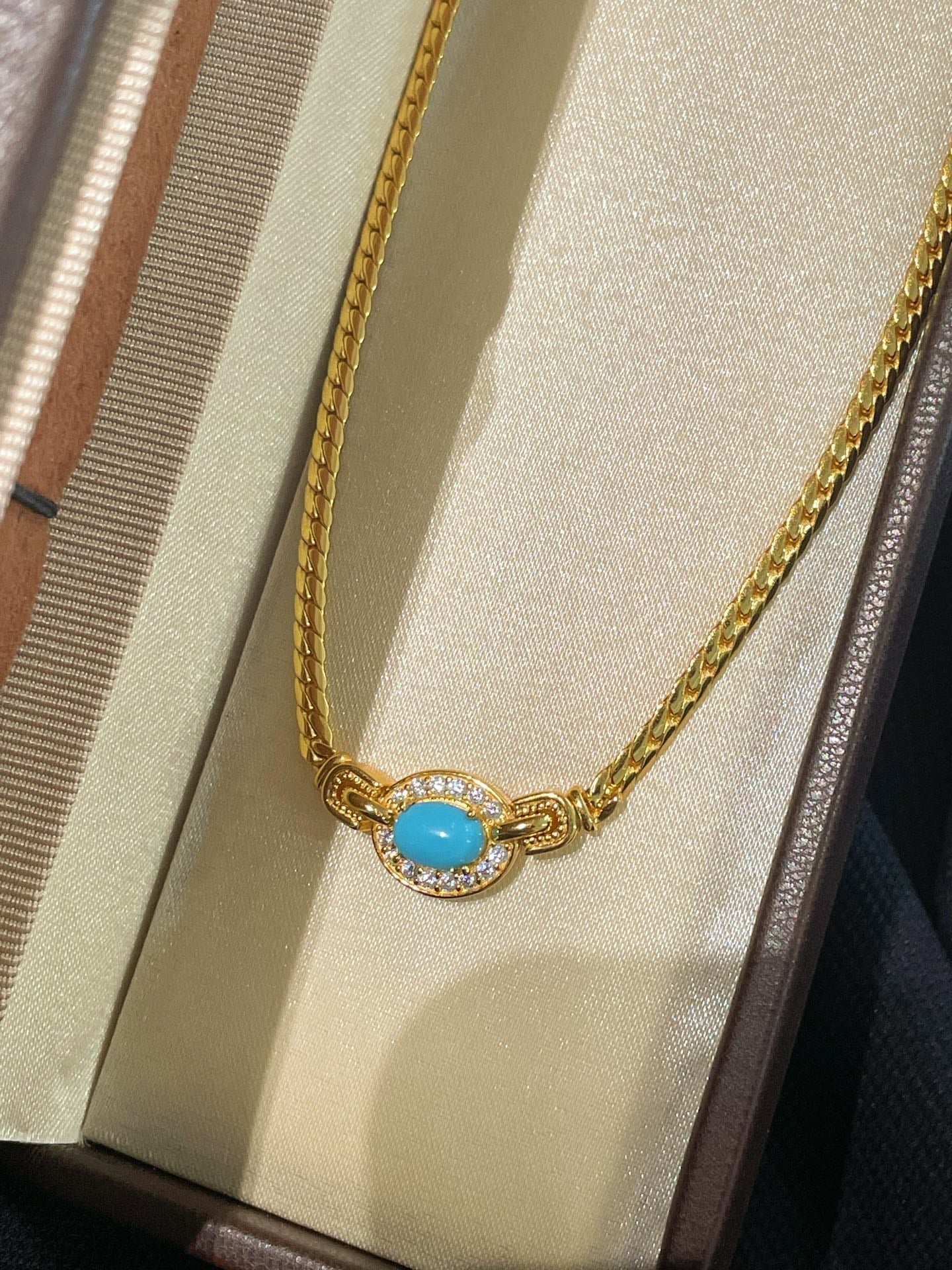Vintage Turquoise Filigree Choker Necklace - floysun