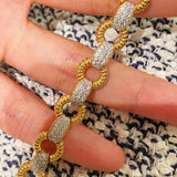 Vintage Weave Circle Pavé Bracelet - floysun