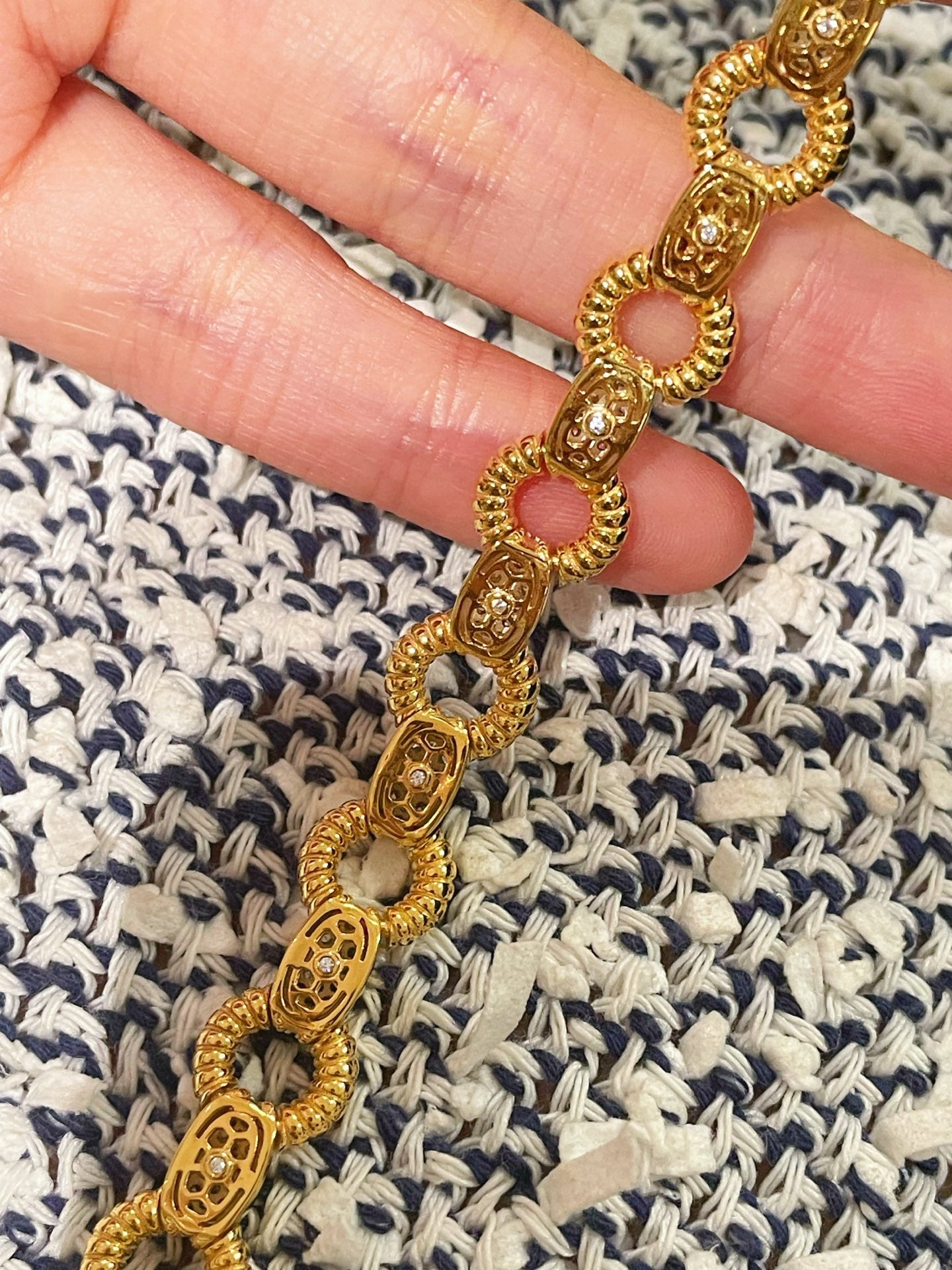 Vintage Weave Circle Pavé Bracelet - floysun