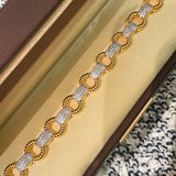 Vintage Weave Circle Pavé Bracelet - floysun