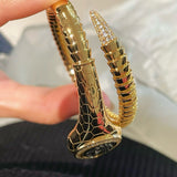 Vintage Zagiram Snake Coin Cuff Bracelet - floysun