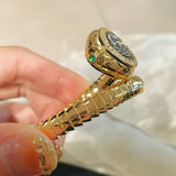 Vintage Zagiram Snake Coin Cuff Bracelet - floysun
