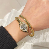 Vintage Zagiram Snake Coin Cuff Bracelet - floysun