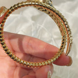 Vintage Zagiram Snake Coin Cuff Bracelet - floysun