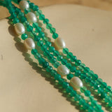 Vital Harmony Green Agate & Pearl Necklace - floysun