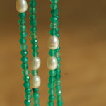 Vital Harmony Green Agate & Pearl Necklace - floysun
