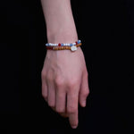 Waltz in Color Red & Blue Agate Pearl Bracelet - floysun