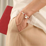 Waltz in Color Red & Blue Agate Pearl Bracelet - floysun