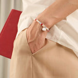 Waltz in Color Red & Blue Agate Pearl Bracelet - floysun