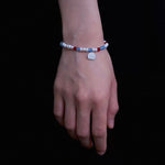 Waltz in Color Red & Blue Agate Pearl Bracelet - floysun