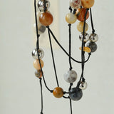 Wandering Stone Long Natural Gemstone Rope Necklace - floysun