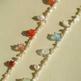 Whimsical Baroque Pearl Charm Necklace - floysun