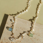 Whimsical Baroque Pearl Charm Necklace - floysun
