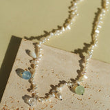 Whimsical Baroque Pearl Charm Necklace - floysun
