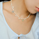 Whimsical Baroque Pearl Charm Necklace - floysun