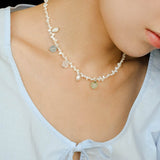 Whimsical Baroque Pearl Charm Necklace - floysun