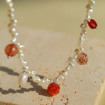 Whimsical Baroque Pearl Charm Necklace - floysun