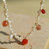 Whimsical Baroque Pearl Charm Necklace - floysun