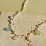 Whimsical Baroque Pearl Charm Necklace - floysun