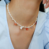 Whimsical Baroque Pearl Charm Necklace - floysun