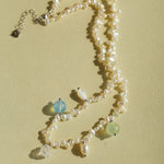 Whimsical Baroque Pearl Charm Necklace - floysun