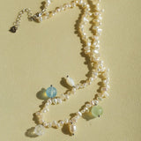 Whimsical Baroque Pearl Charm Necklace - floysun