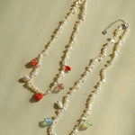Whimsical Baroque Pearl Charm Necklace - floysun