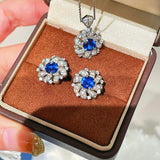 Whirlwind Blue Sapphire Earrings - floysun