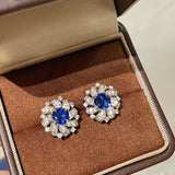 Whirlwind Blue Sapphire Earrings - floysun