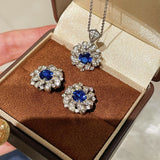 Whirlwind Blue Sapphire Necklace - floysun