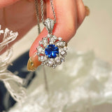 Whirlwind Blue Sapphire Necklace - floysun