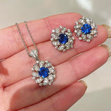 Whirlwind Blue Sapphire Necklace - floysun