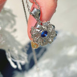 Whirlwind Blue Sapphire Necklace - floysun