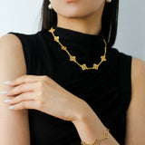 Whisper of Lace Embroidered Floral Bracelet - Gold - floysun