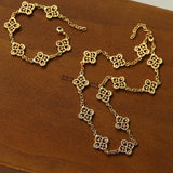 Whisper of Lace Embroidered Floral Bracelet - Gold - floysun