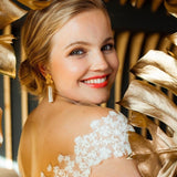 Whisper of Lace Pearl Tassel Earrings - Gold - floysun