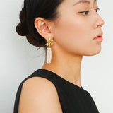 Whisper of Lace Pearl Tassel Earrings - Gold - floysun