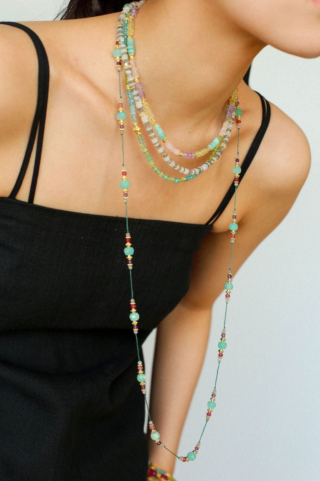 White Moonstone Beads Necklace - floysun