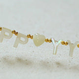 White Mother of Pearl Custom Name Pearl Necklace - floysun