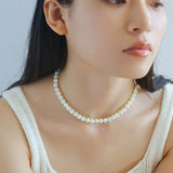 White Mother of Pearls Bead Necklace - floysun